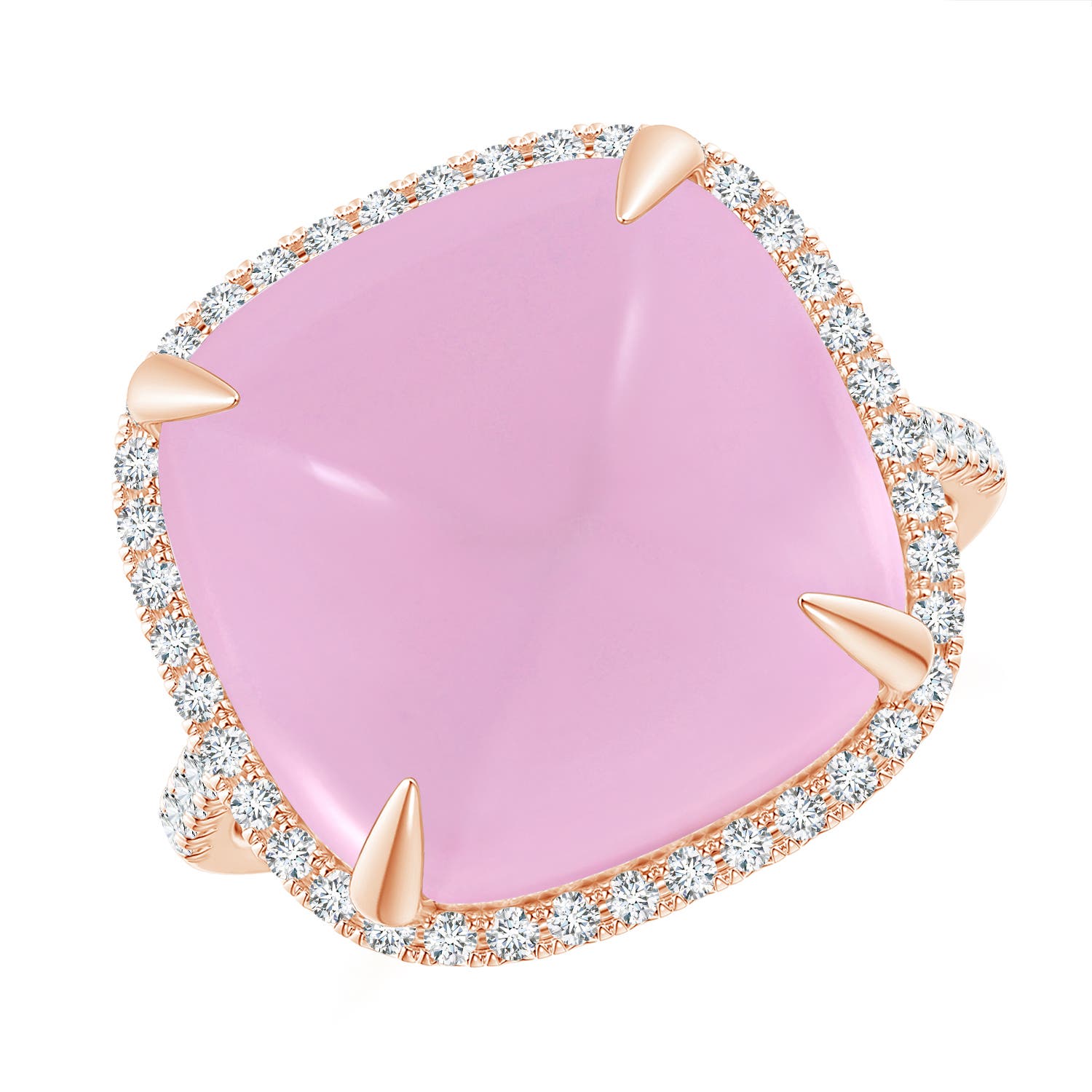 AAAA - Rose Quartz / 12.41 CT / 14 KT Rose Gold