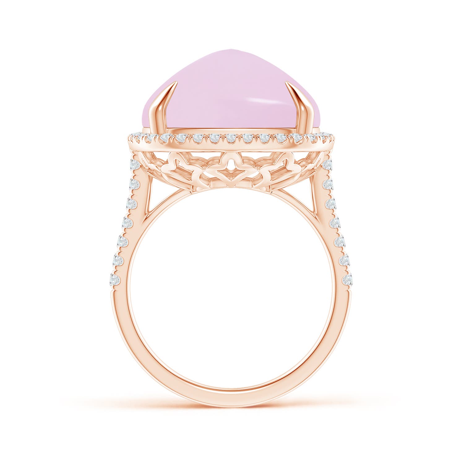 A - Rose Quartz / 14.52 CT / 14 KT Rose Gold