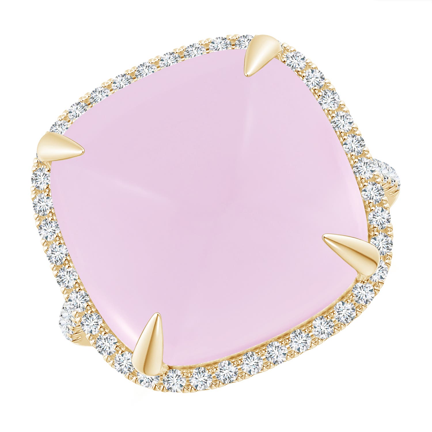 A - Rose Quartz / 14.52 CT / 14 KT Yellow Gold