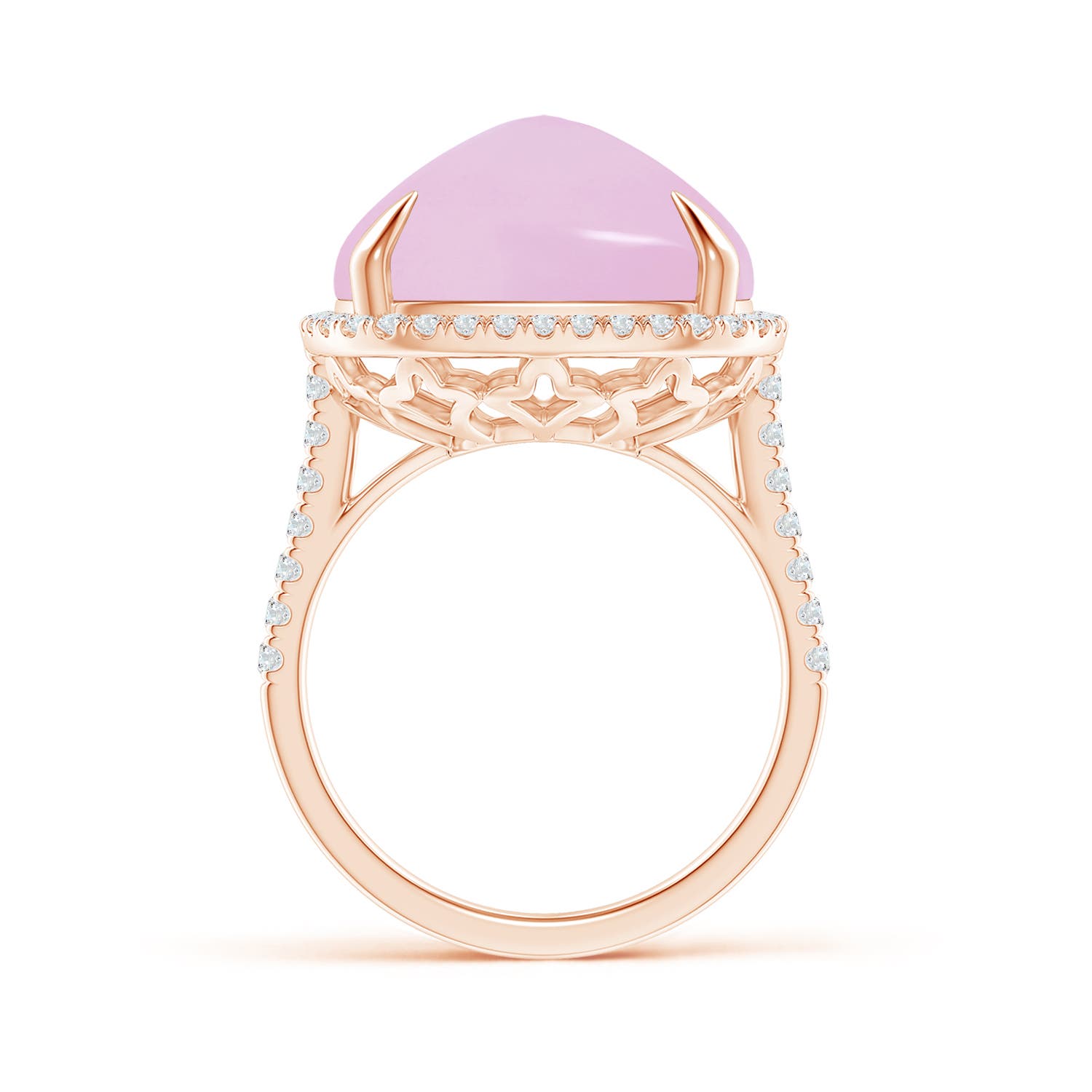 AA - Rose Quartz / 14.52 CT / 14 KT Rose Gold