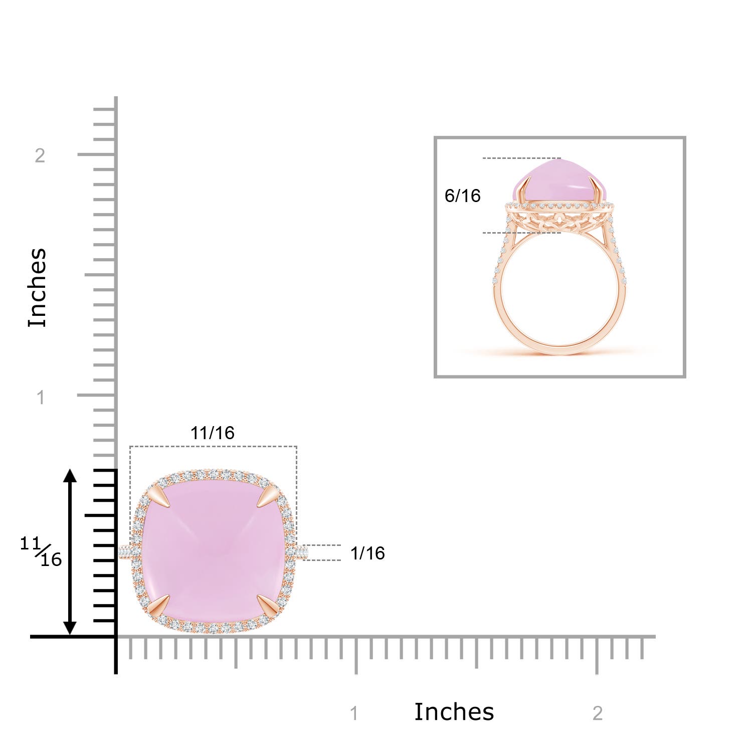 AA - Rose Quartz / 14.52 CT / 14 KT Rose Gold