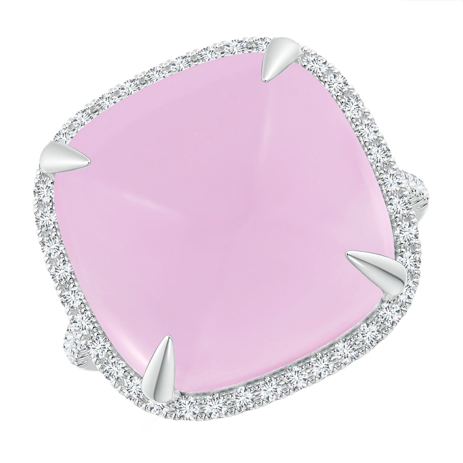 AA - Rose Quartz / 14.52 CT / 14 KT White Gold