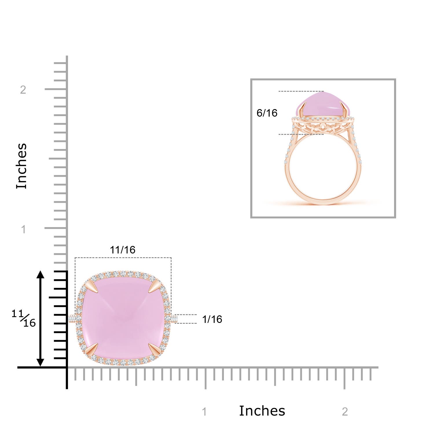 AAA - Rose Quartz / 14.52 CT / 14 KT Rose Gold