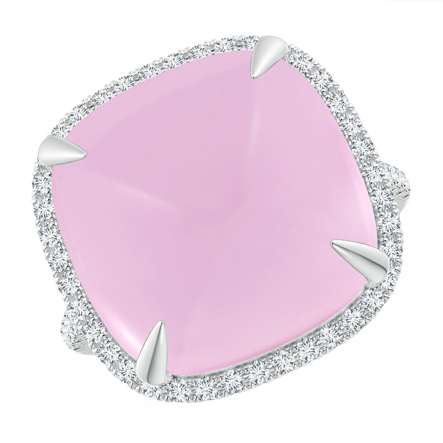 AAA - Rose Quartz / 14.52 CT / 14 KT White Gold