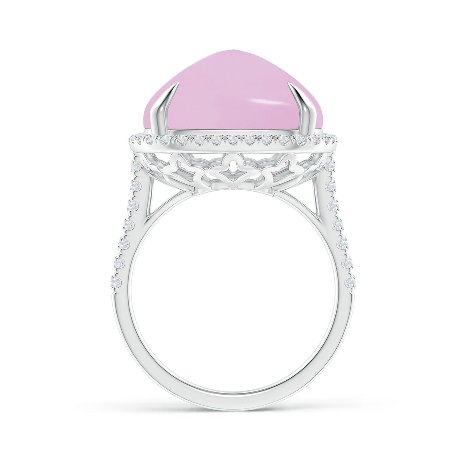 AAA - Rose Quartz / 14.52 CT / 14 KT White Gold