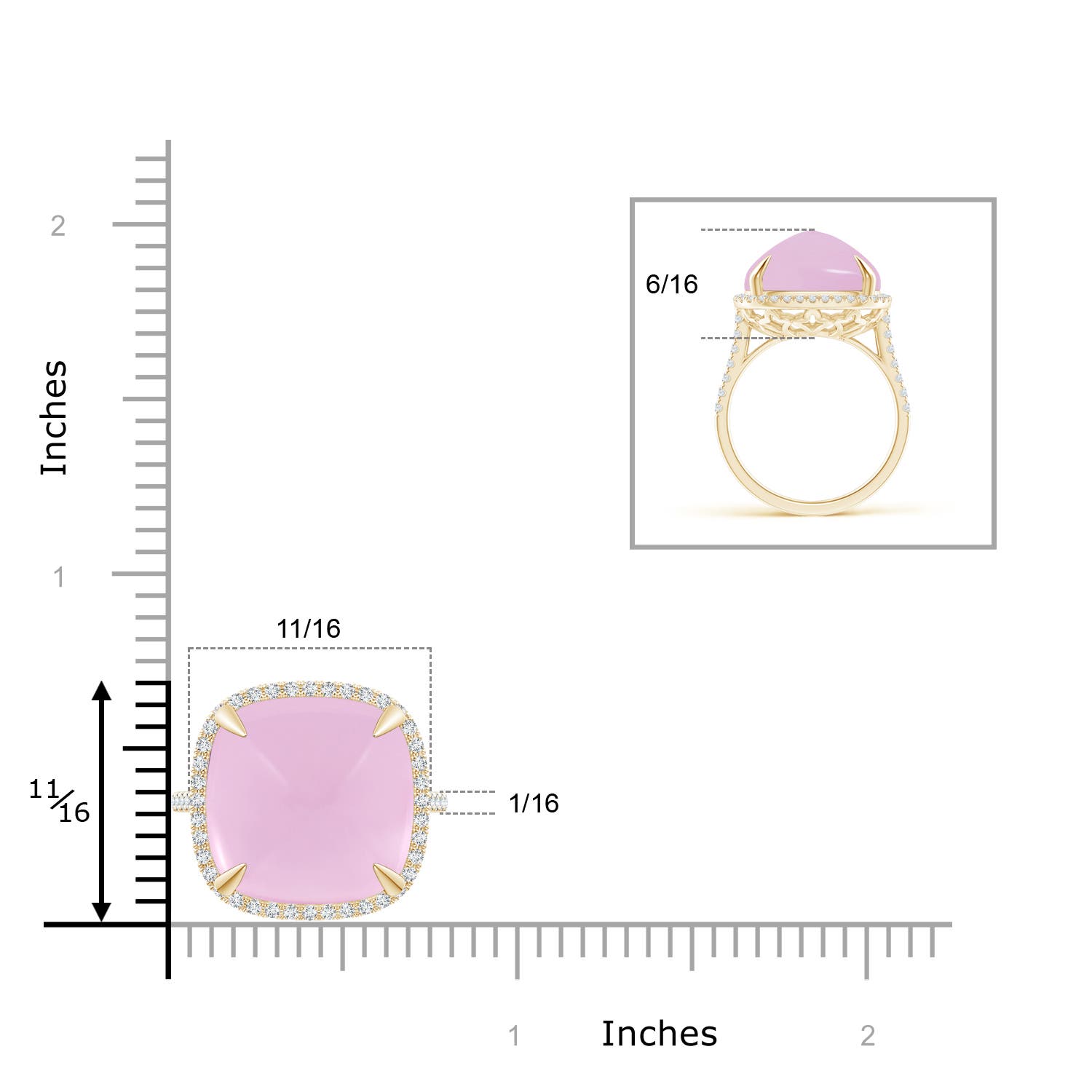 AAA - Rose Quartz / 14.52 CT / 14 KT Yellow Gold