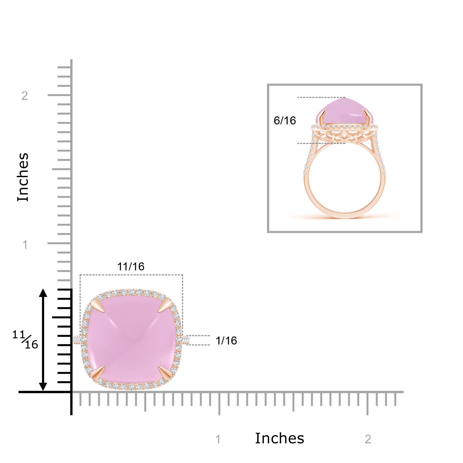 AAAA - Rose Quartz / 14.52 CT / 14 KT Rose Gold