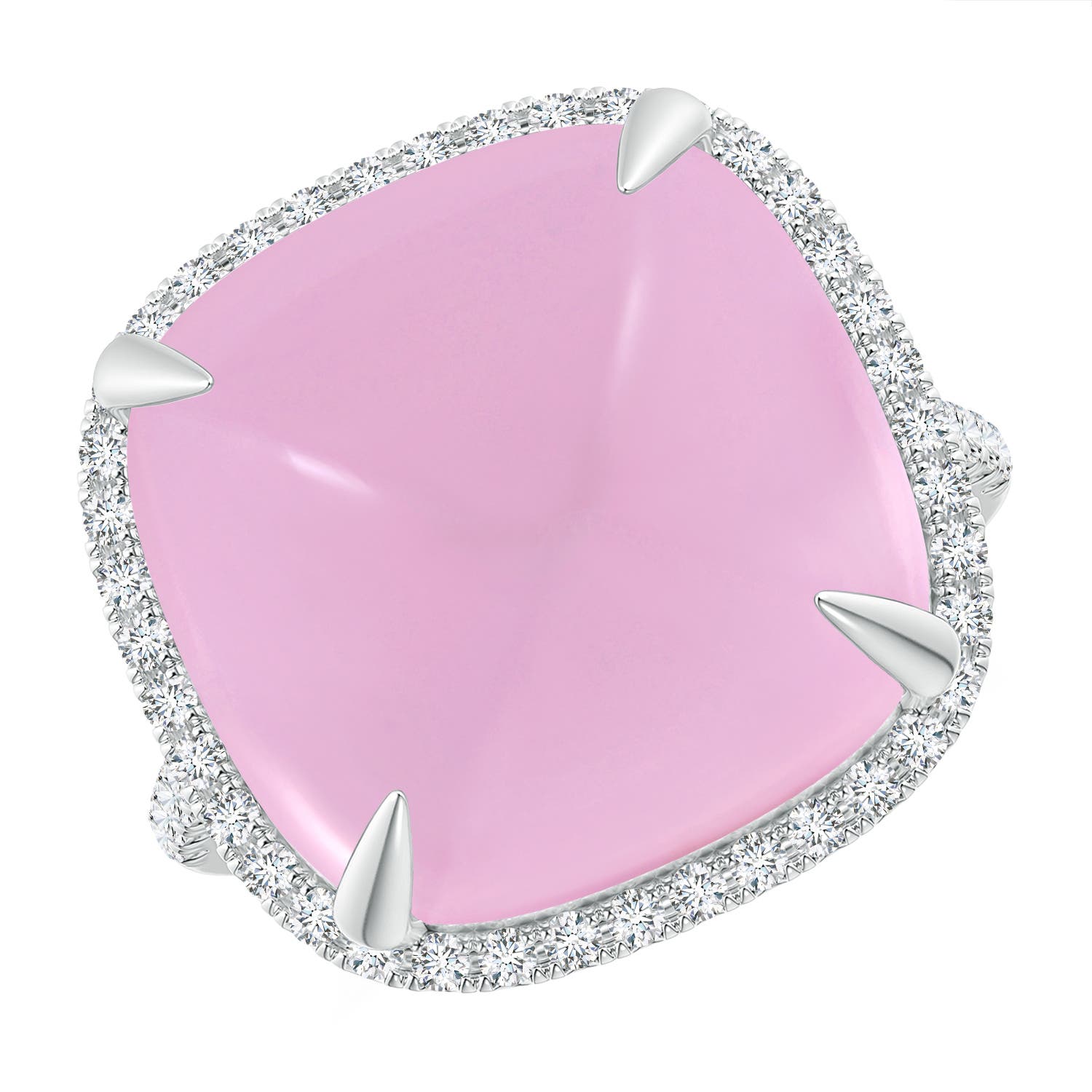 AAAA - Rose Quartz / 14.52 CT / 14 KT White Gold