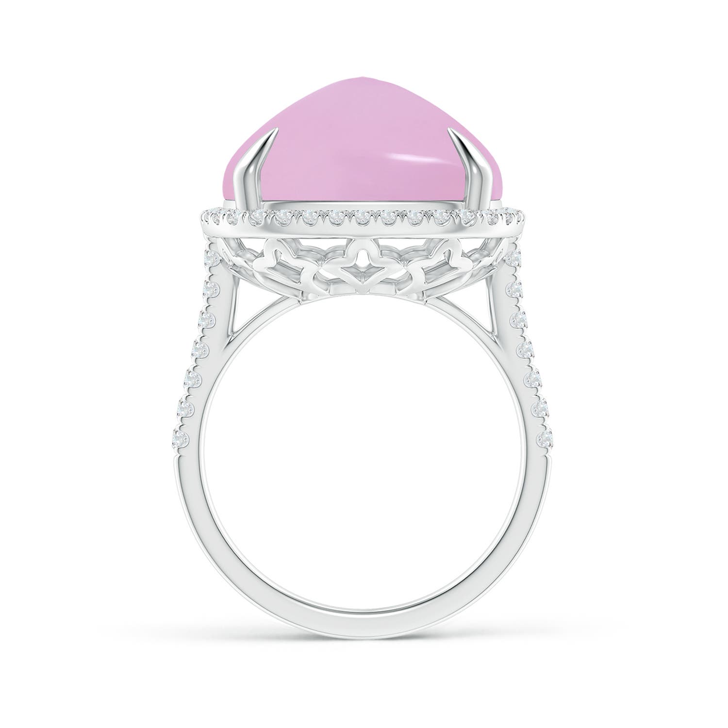 AAAA - Rose Quartz / 14.52 CT / 14 KT White Gold