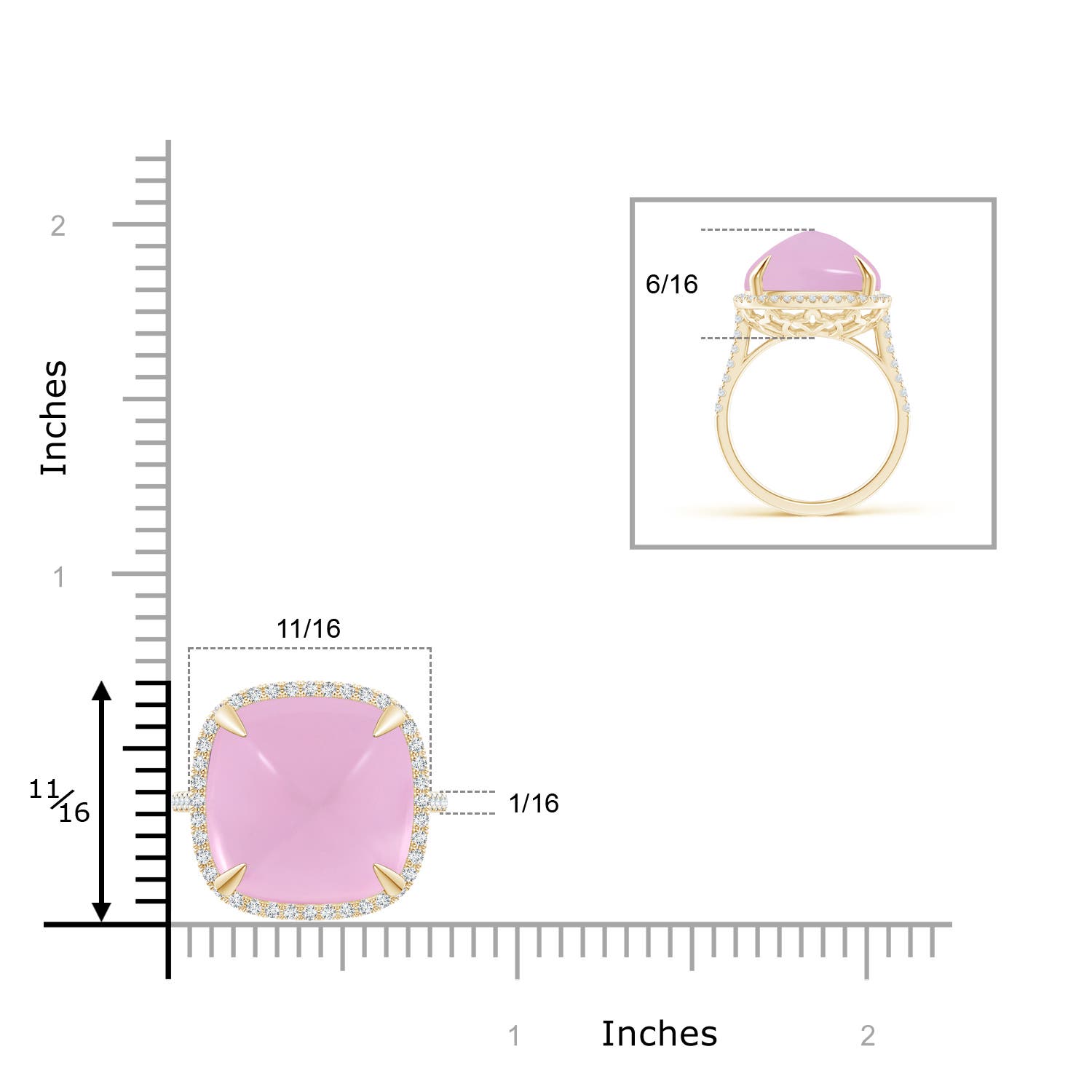 AAAA - Rose Quartz / 14.52 CT / 14 KT Yellow Gold