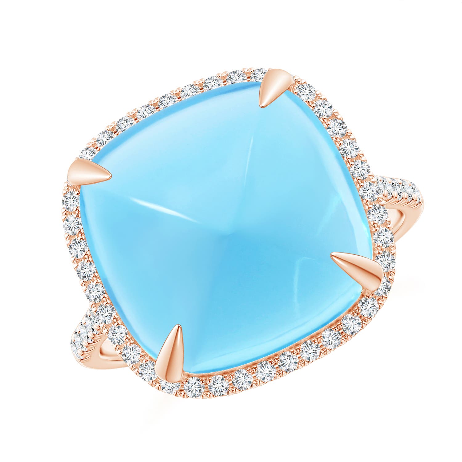 A - Swiss Blue Topaz / 14.46 CT / 14 KT Rose Gold