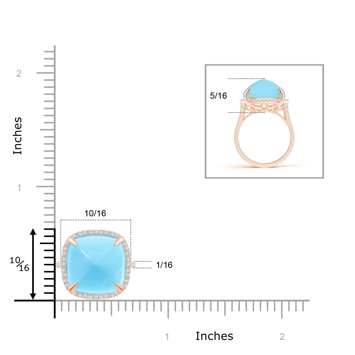 A - Swiss Blue Topaz / 14.46 CT / 14 KT Rose Gold