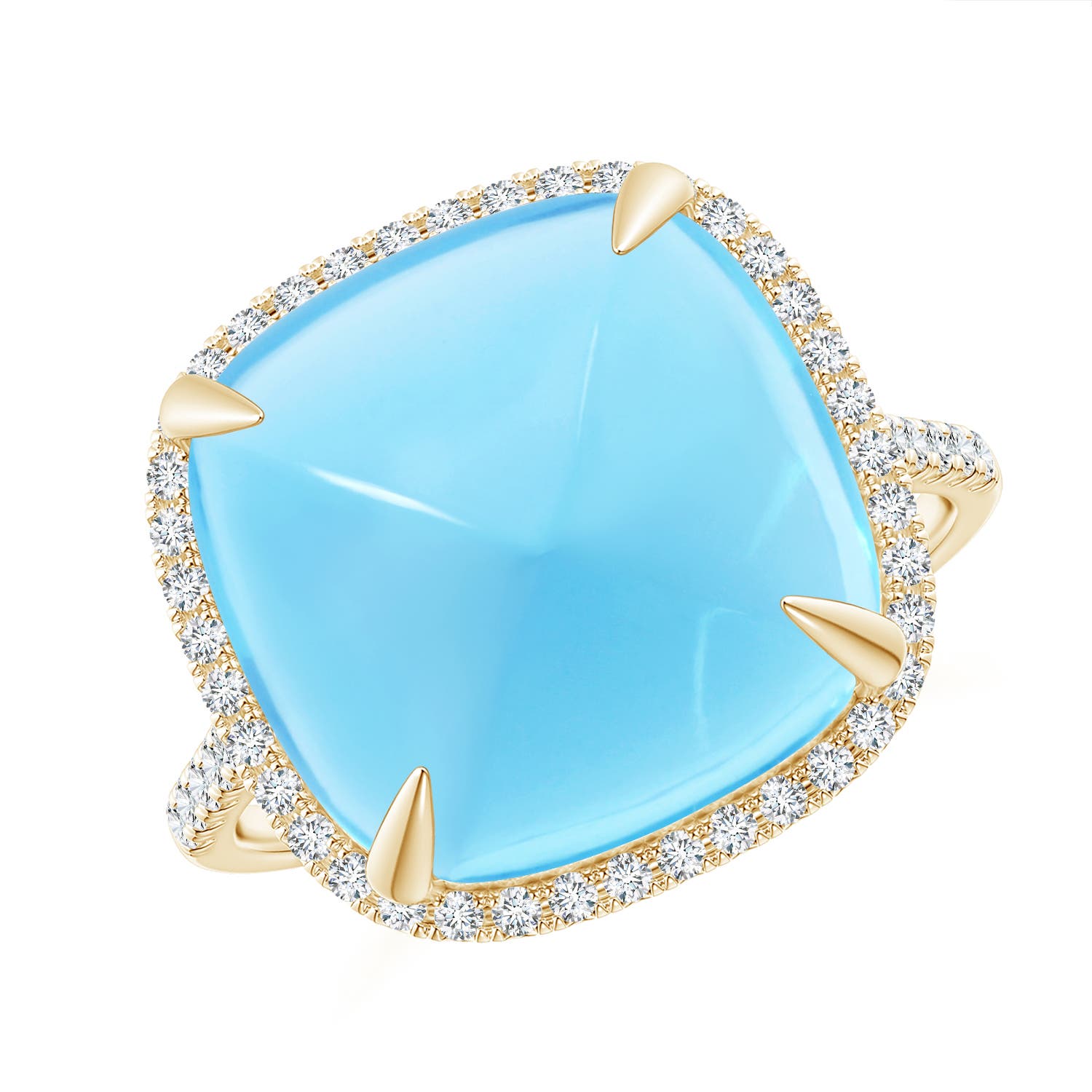 A - Swiss Blue Topaz / 14.46 CT / 14 KT Yellow Gold