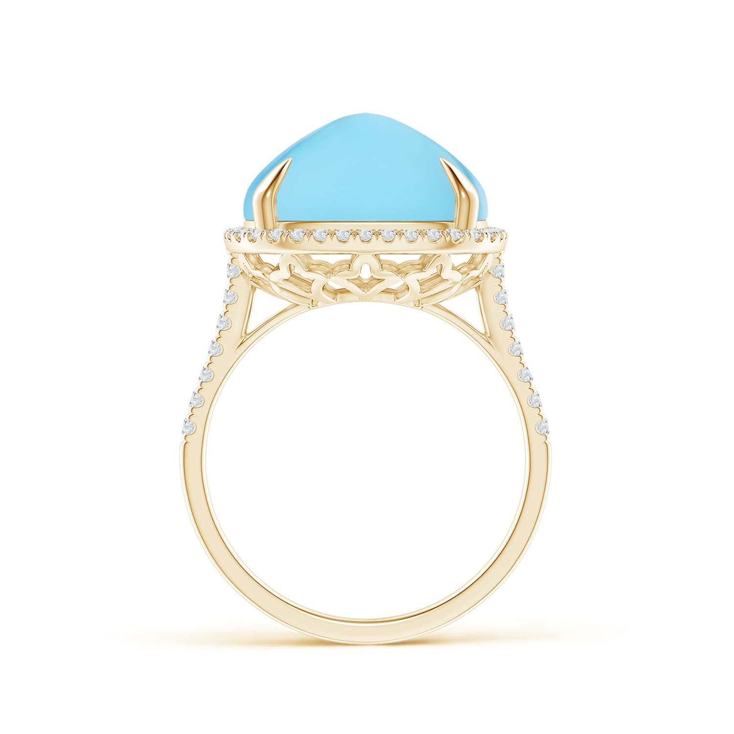 A - Swiss Blue Topaz / 14.46 CT / 14 KT Yellow Gold