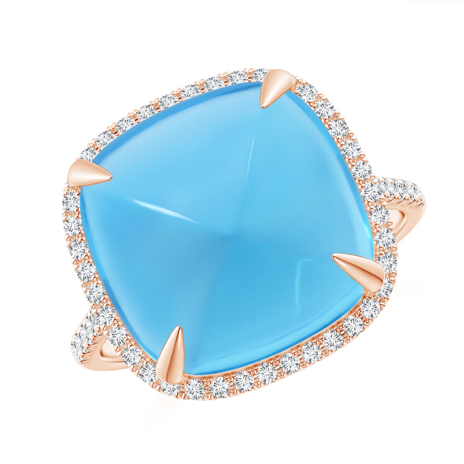 AA - Swiss Blue Topaz / 14.46 CT / 14 KT Rose Gold