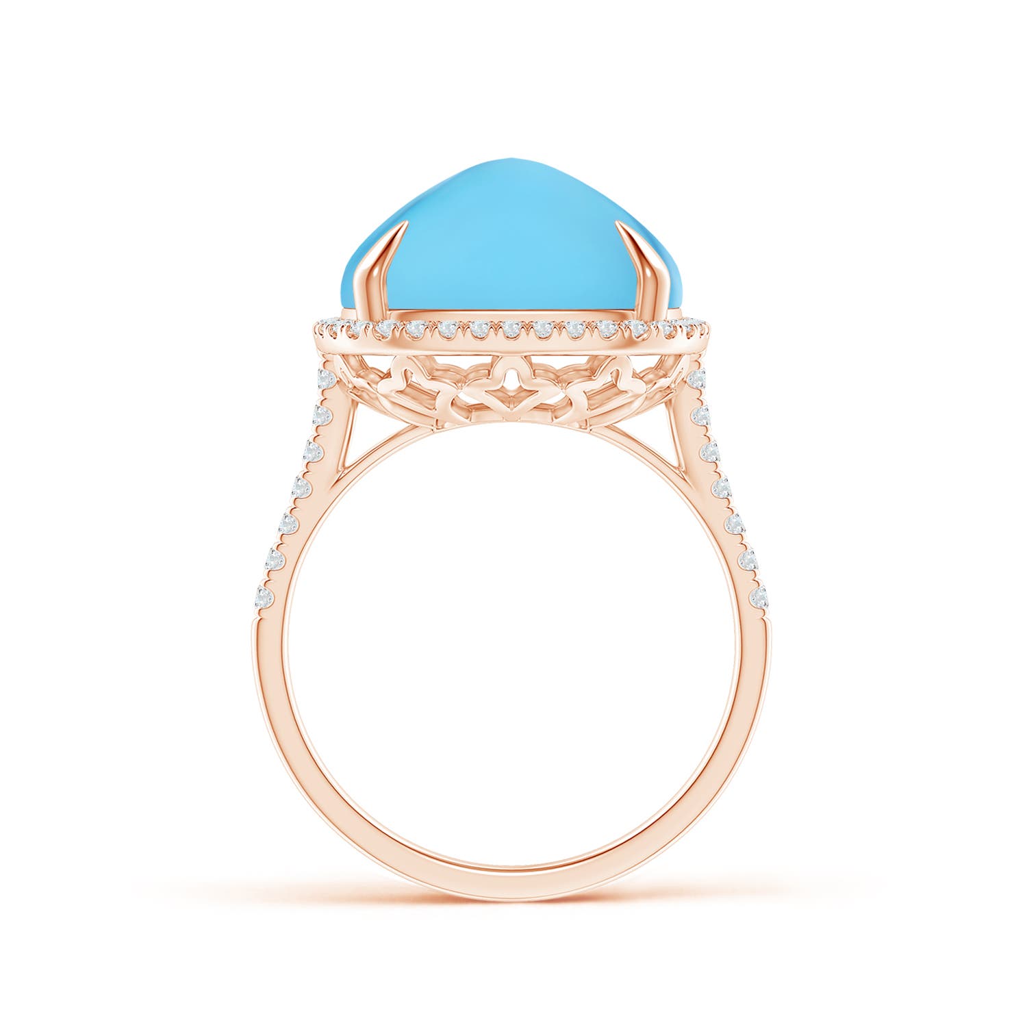 AA - Swiss Blue Topaz / 14.46 CT / 14 KT Rose Gold