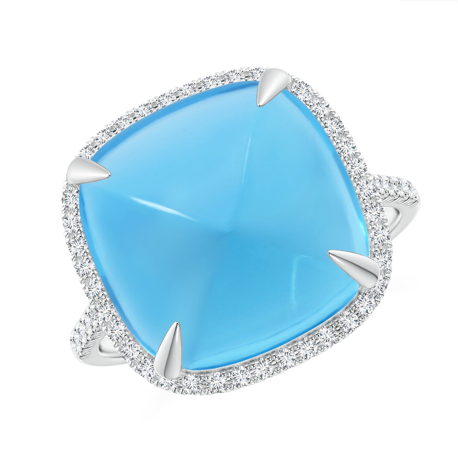 AA - Swiss Blue Topaz / 14.46 CT / 14 KT White Gold