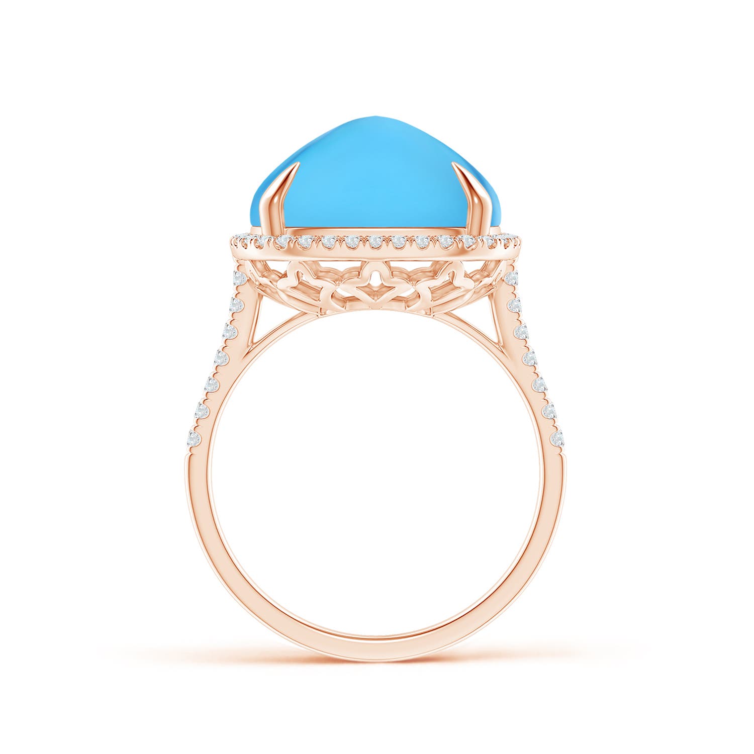 AAA - Swiss Blue Topaz / 14.46 CT / 14 KT Rose Gold