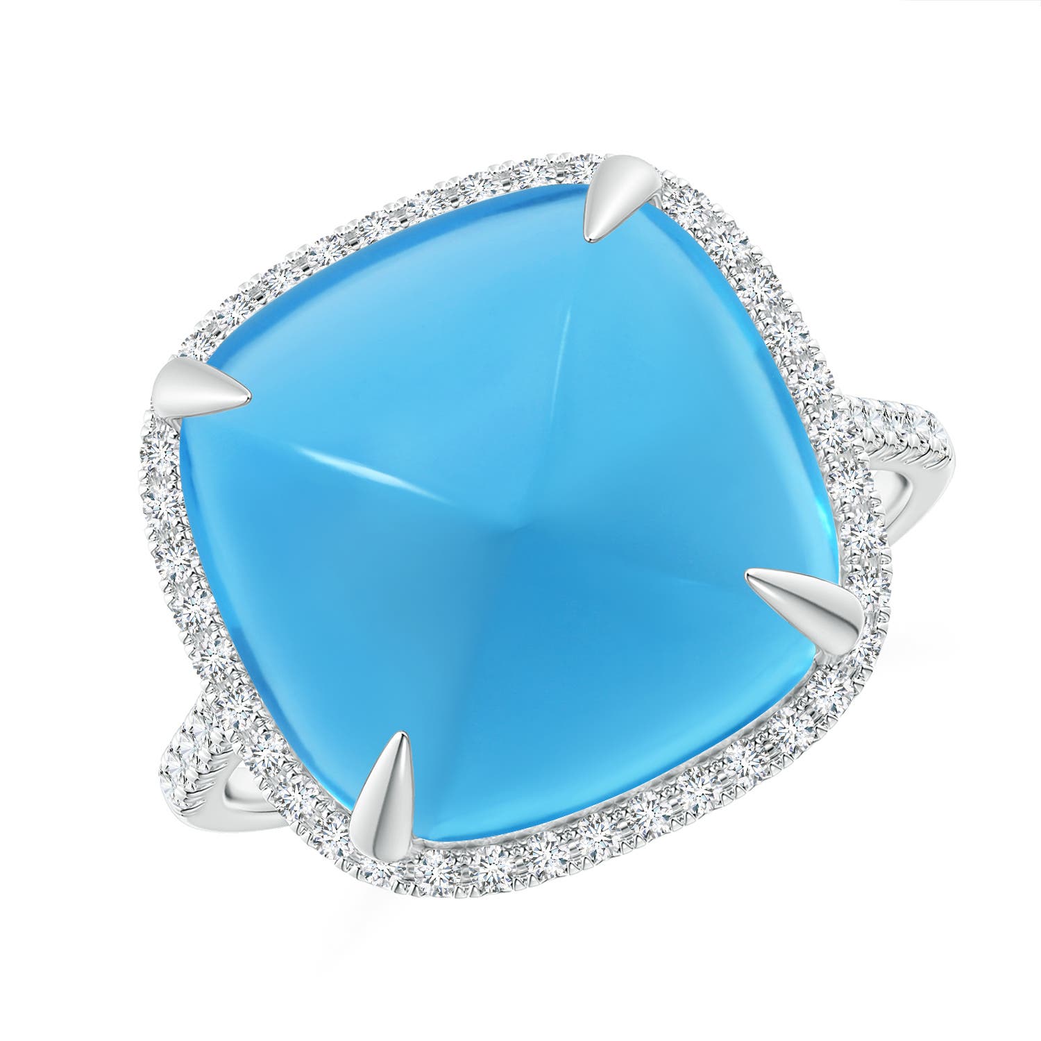 AAA - Swiss Blue Topaz / 14.46 CT / 14 KT White Gold