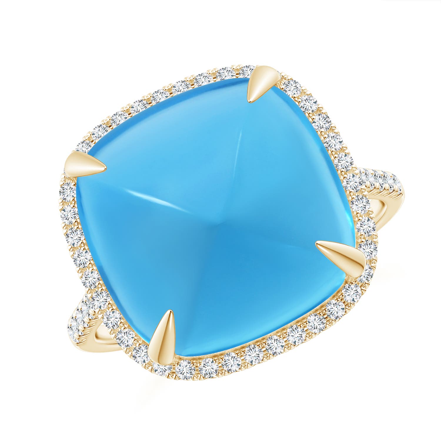 AAA - Swiss Blue Topaz / 14.46 CT / 14 KT Yellow Gold