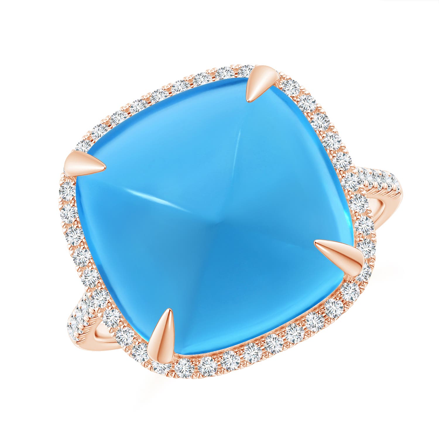 AAAA - Swiss Blue Topaz / 14.46 CT / 14 KT Rose Gold