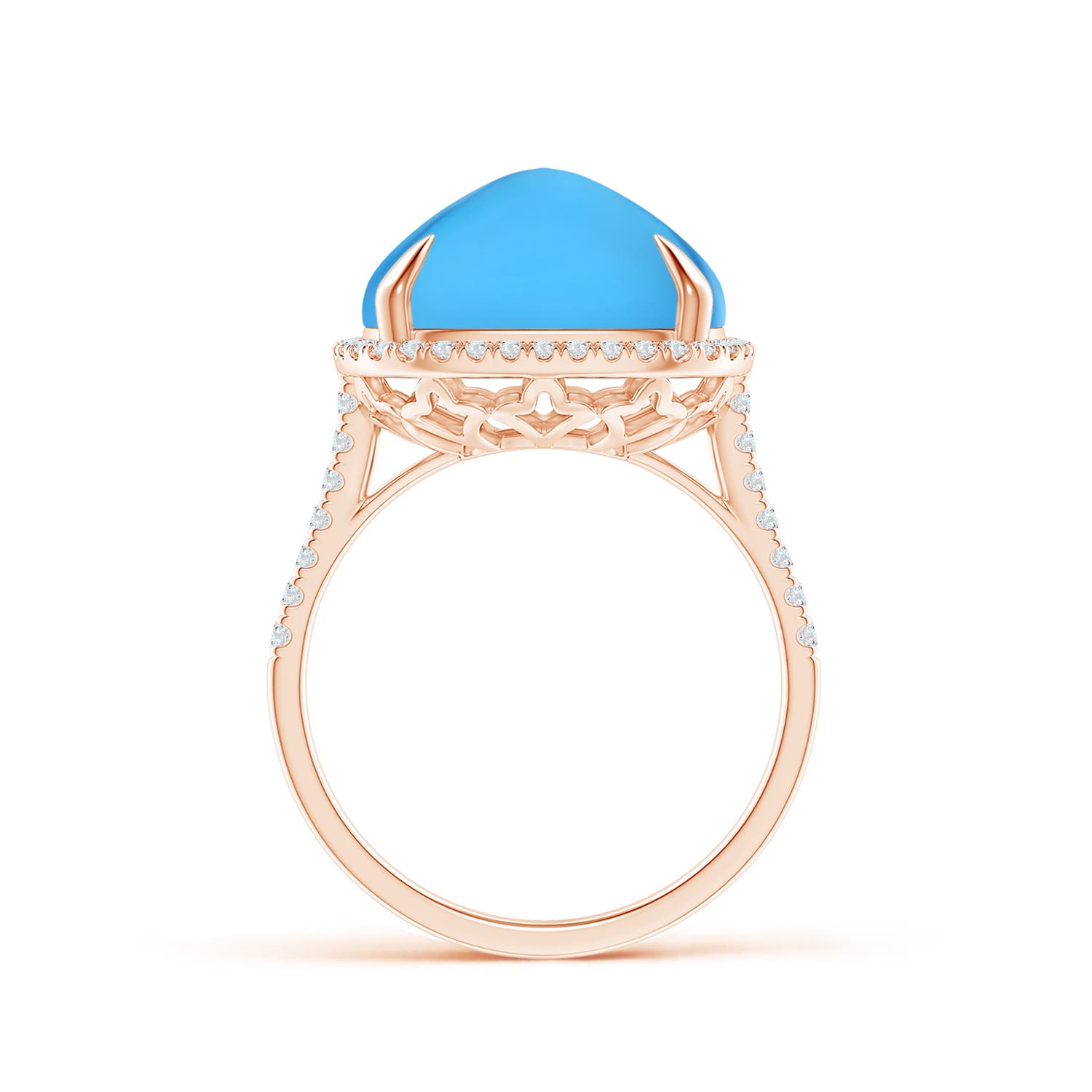 AAAA - Swiss Blue Topaz / 14.46 CT / 14 KT Rose Gold