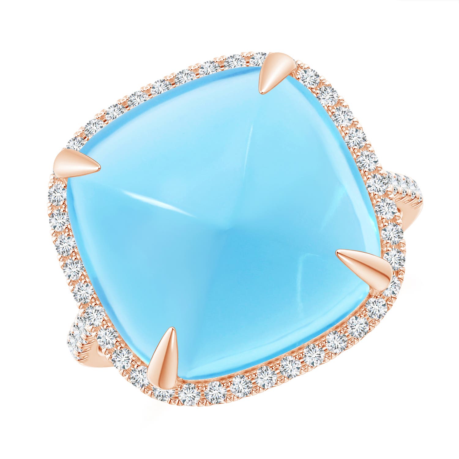 A - Swiss Blue Topaz / 15.41 CT / 14 KT Rose Gold