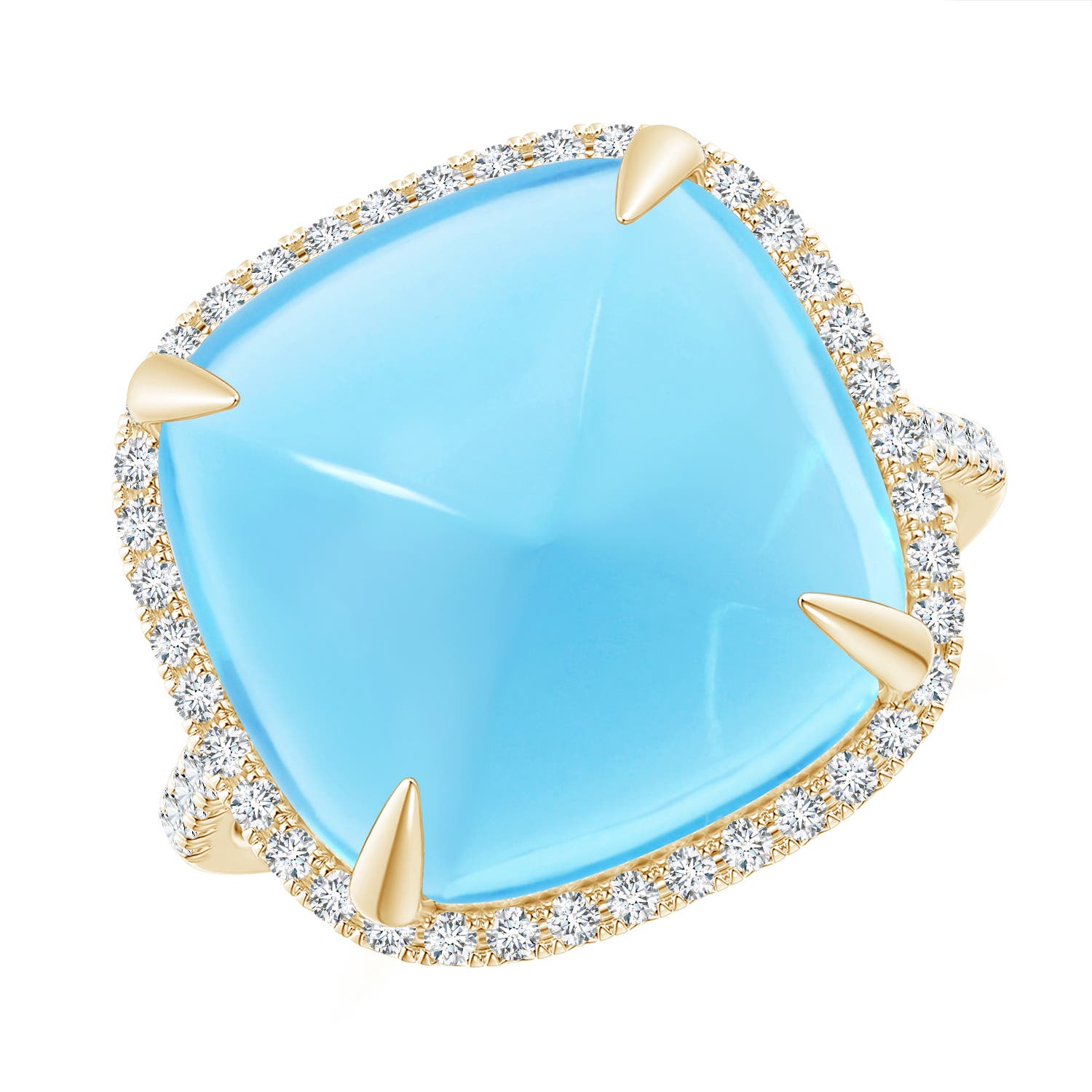 A - Swiss Blue Topaz / 15.41 CT / 14 KT Yellow Gold