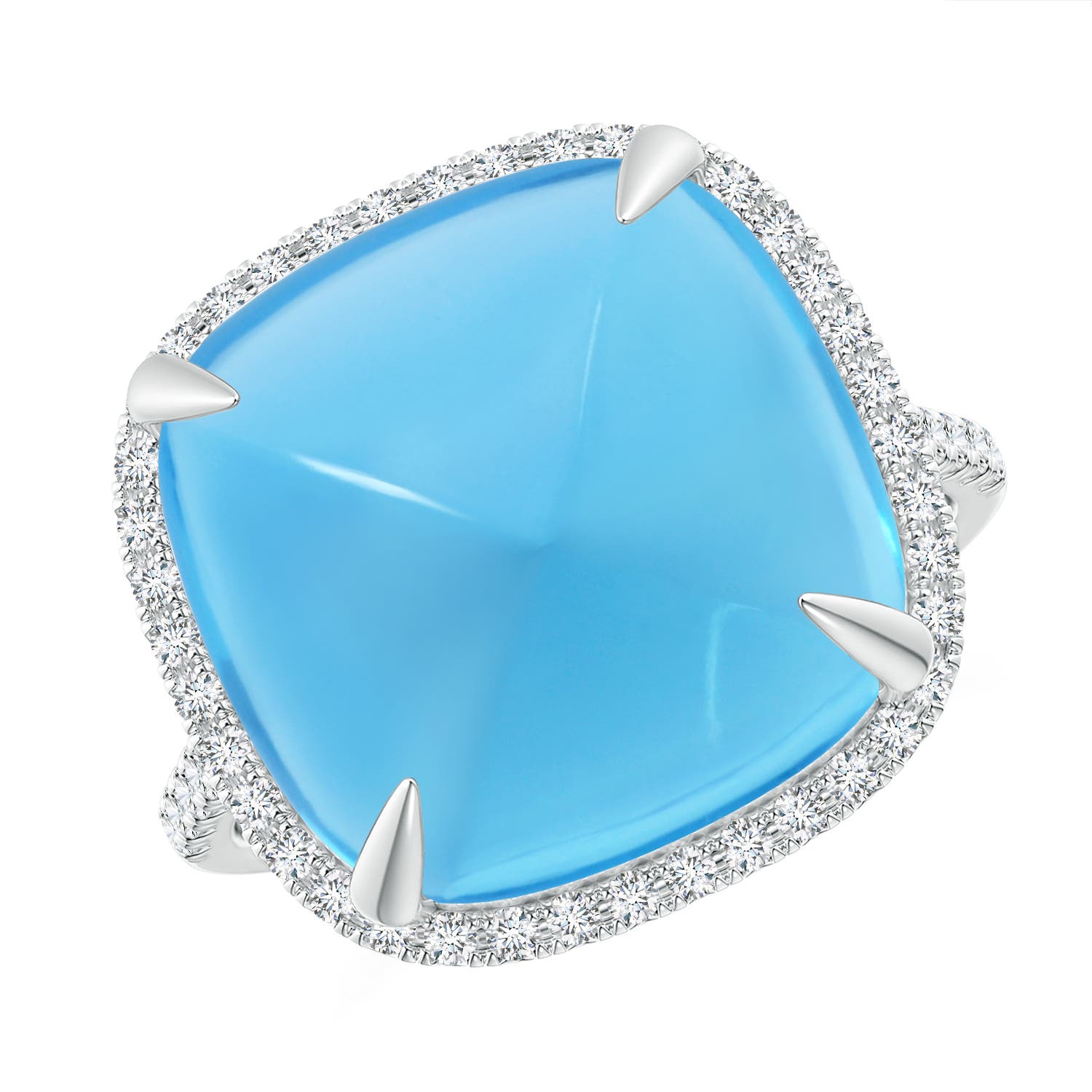 AA - Swiss Blue Topaz / 15.41 CT / 14 KT White Gold