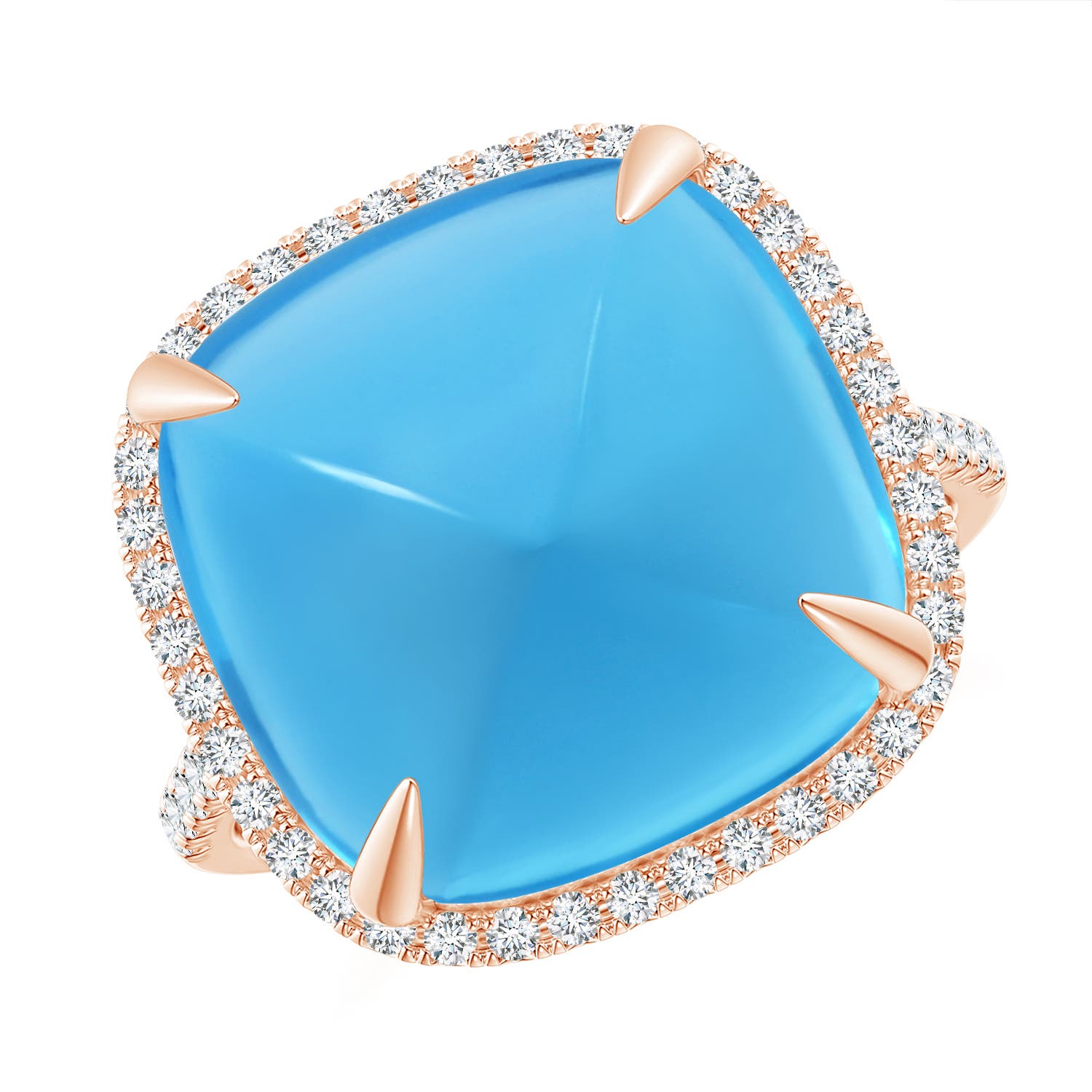 AAA - Swiss Blue Topaz / 15.41 CT / 14 KT Rose Gold