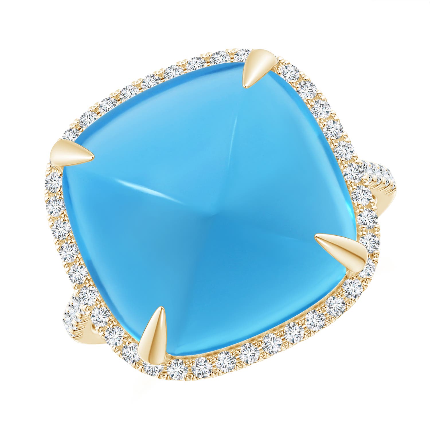 AAA - Swiss Blue Topaz / 15.41 CT / 14 KT Yellow Gold