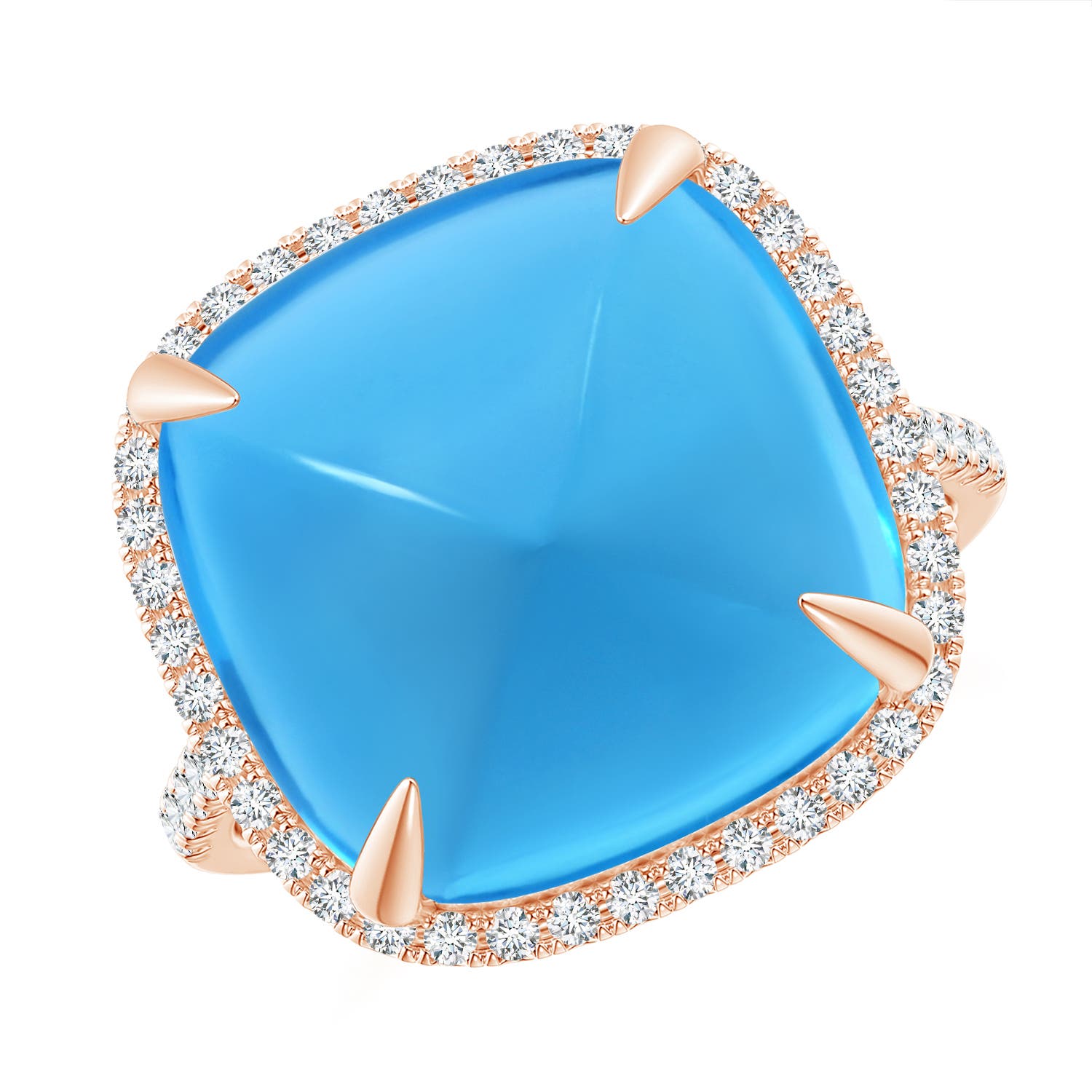 AAAA - Swiss Blue Topaz / 15.41 CT / 14 KT Rose Gold