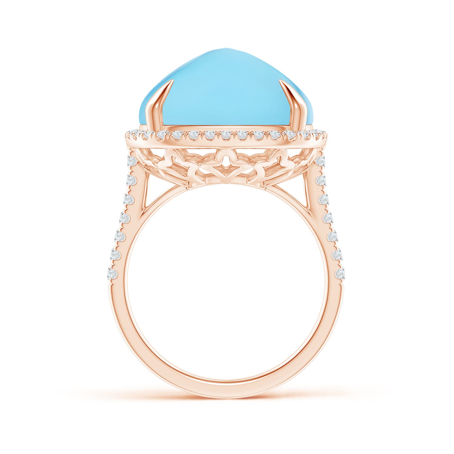 A - Swiss Blue Topaz / 19.02 CT / 14 KT Rose Gold