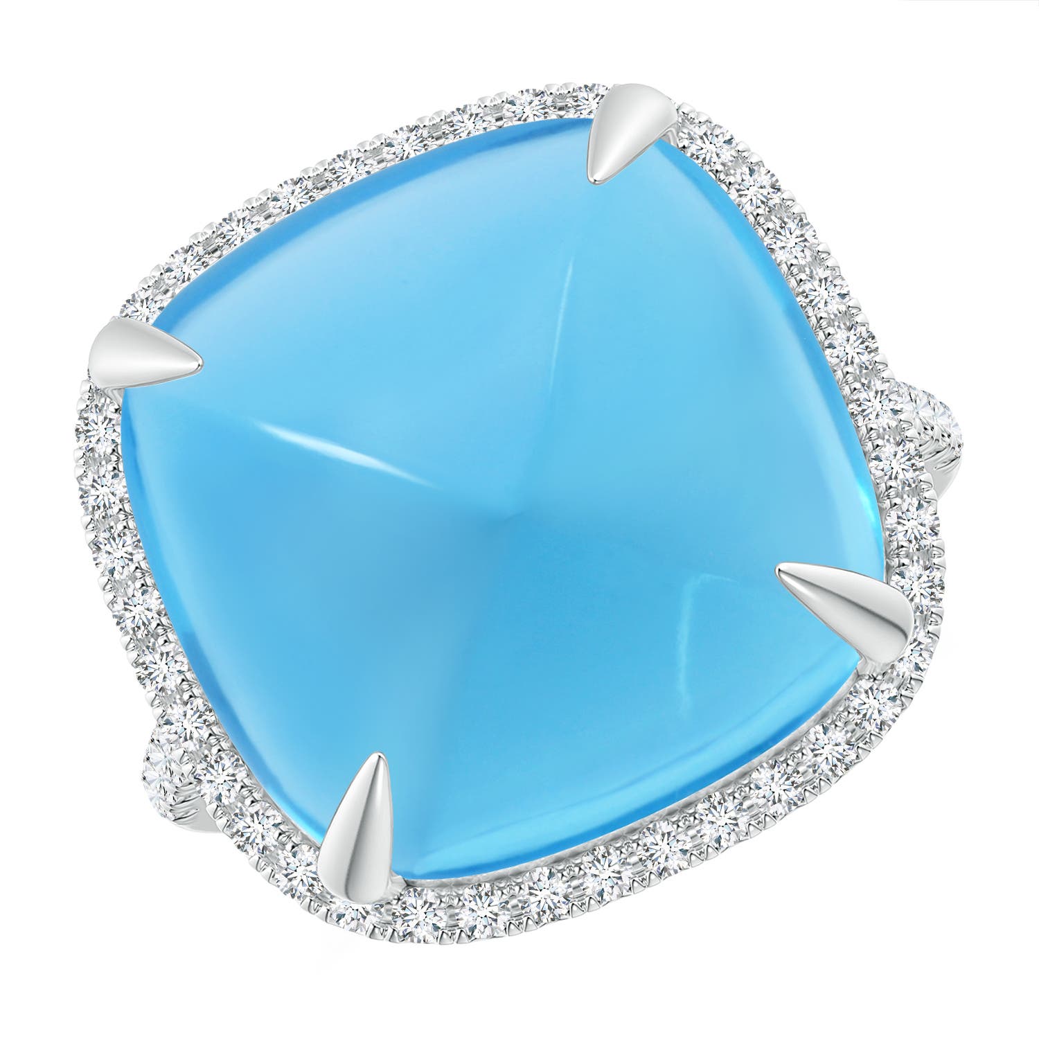 AA - Swiss Blue Topaz / 19.02 CT / 14 KT White Gold