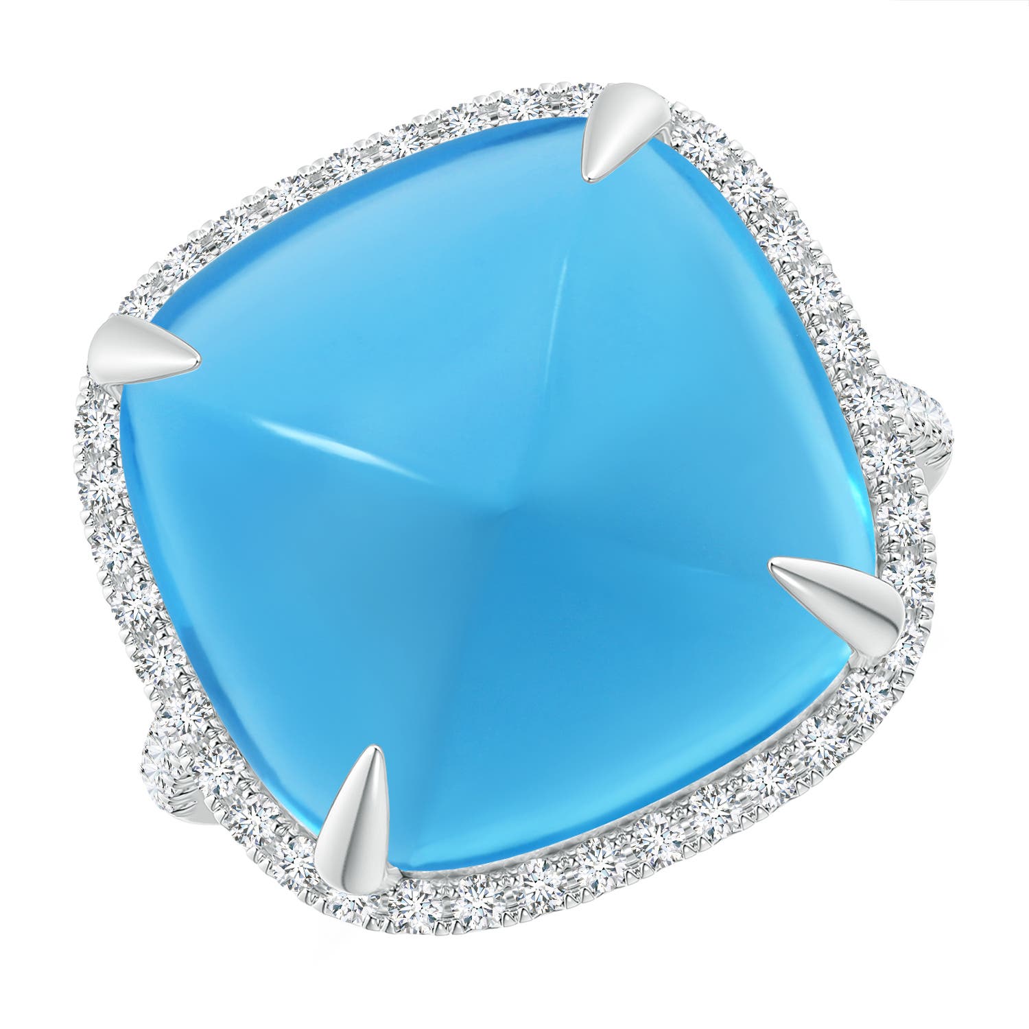 AAA - Swiss Blue Topaz / 19.02 CT / 14 KT White Gold