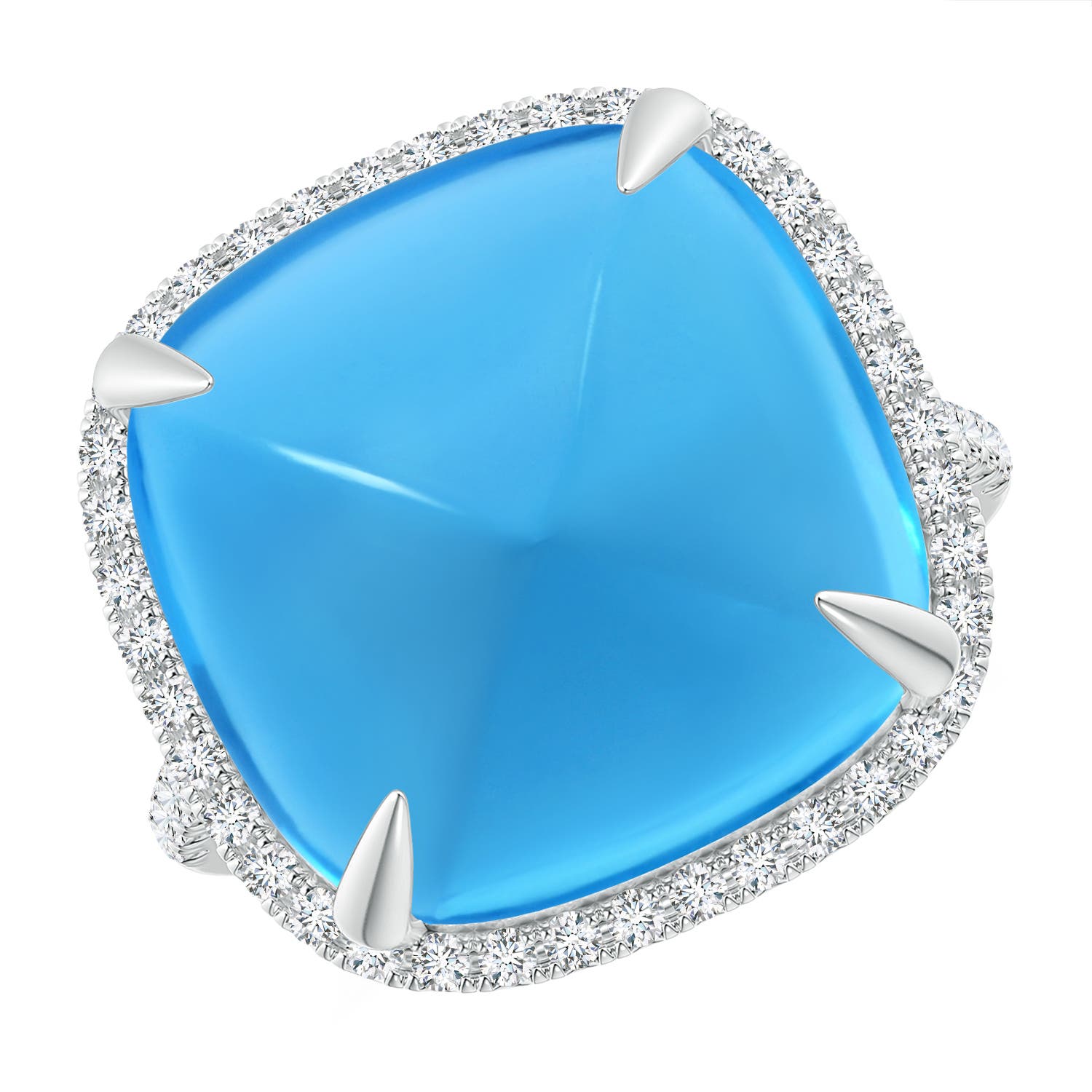 AAAA - Swiss Blue Topaz / 19.02 CT / 14 KT White Gold