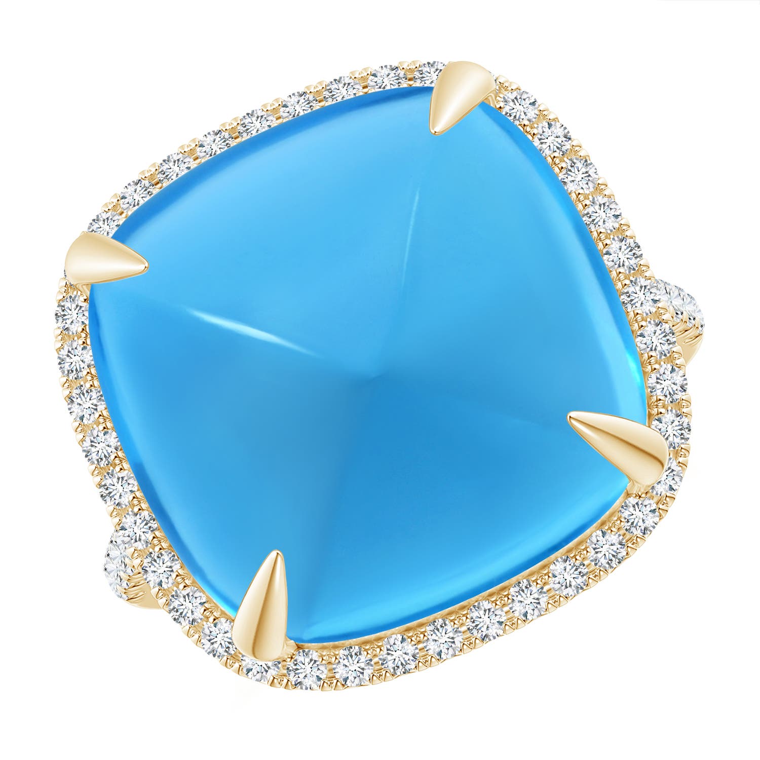 AAAA - Swiss Blue Topaz / 19.02 CT / 14 KT Yellow Gold