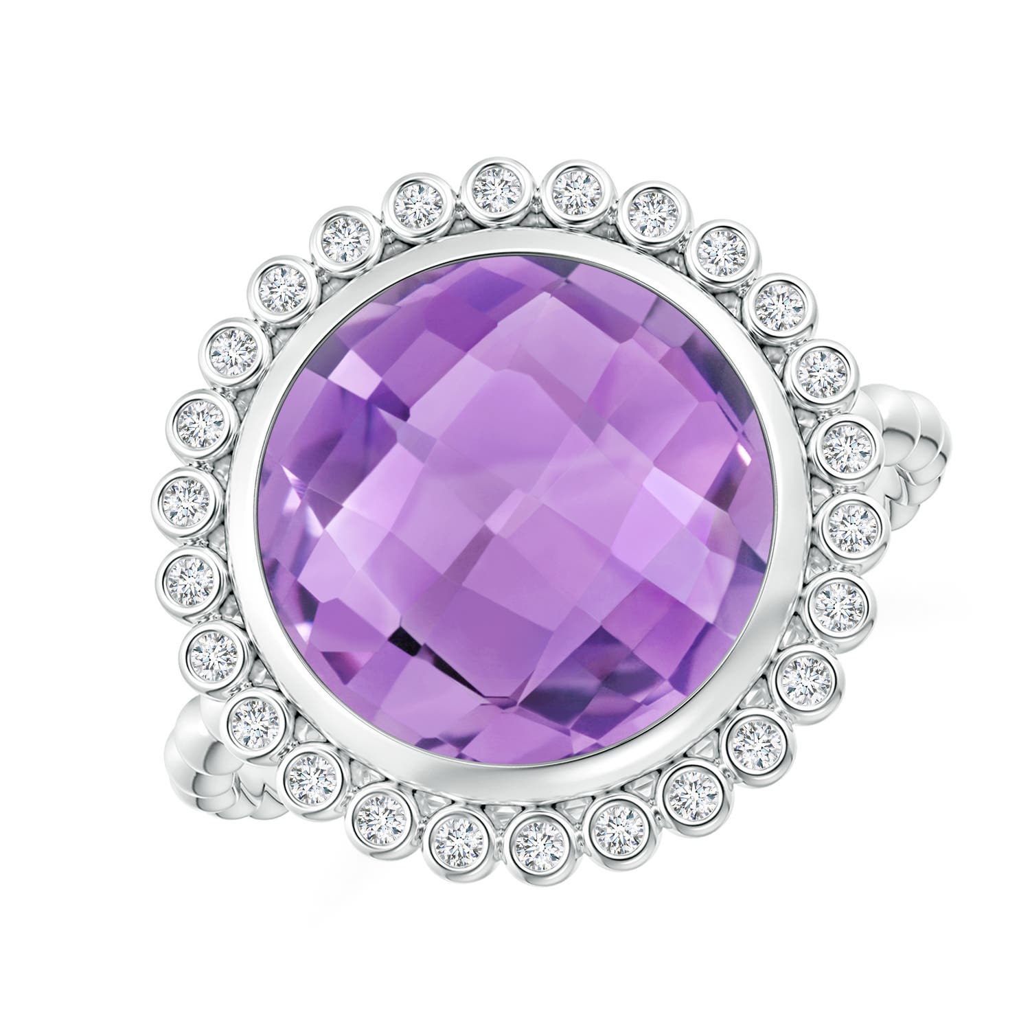 A - Amethyst / 5.01 CT / 14 KT White Gold