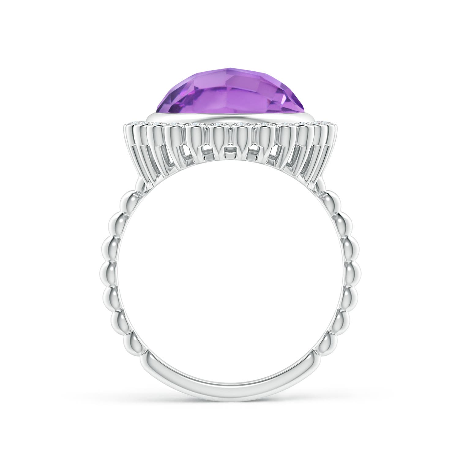 A - Amethyst / 5.01 CT / 14 KT White Gold