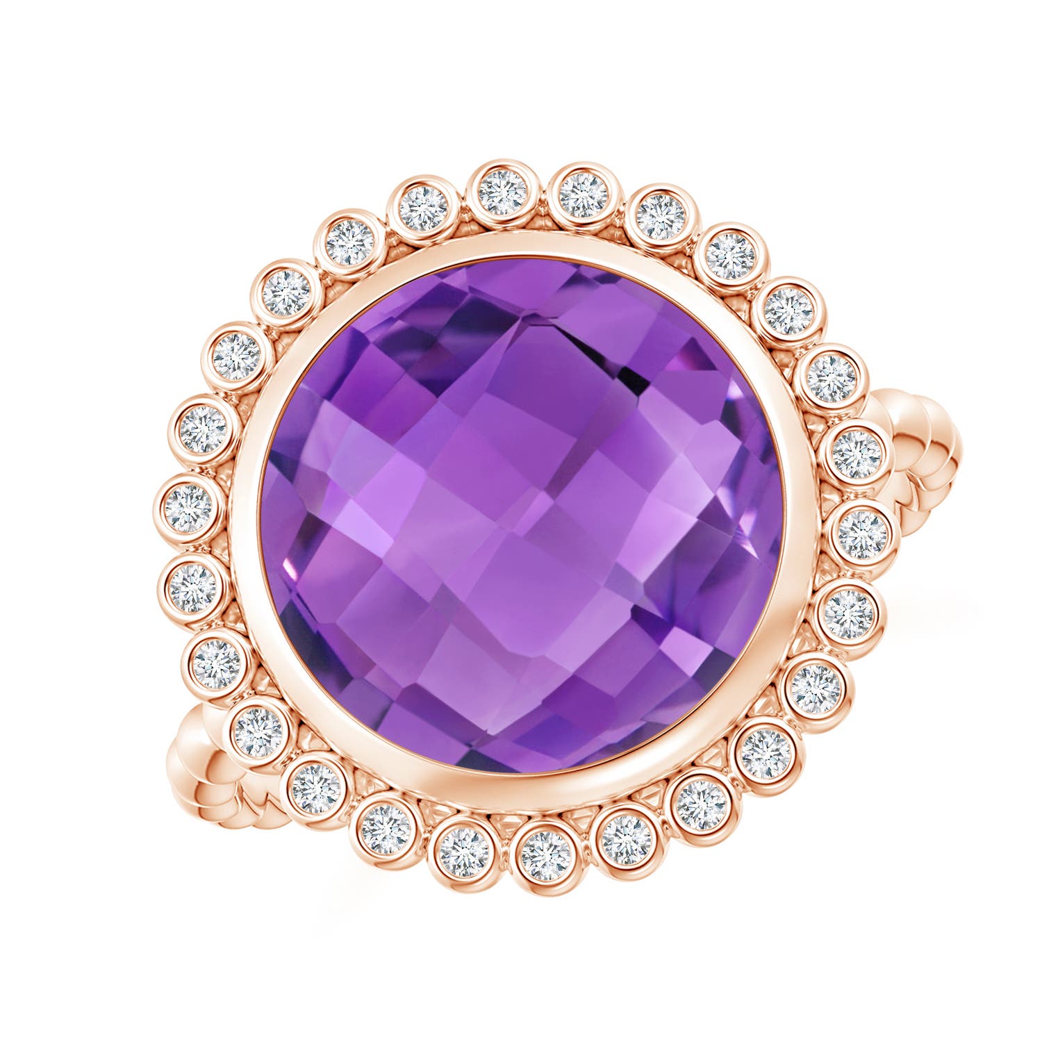 AA - Amethyst / 5.01 CT / 14 KT Rose Gold