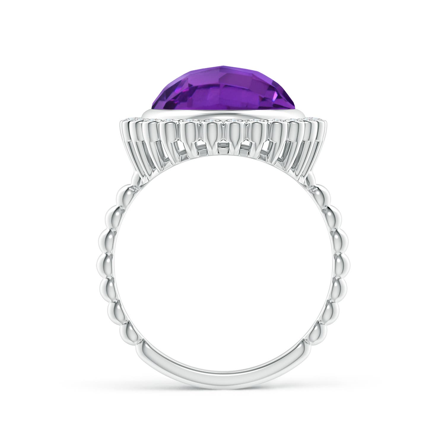 AAA - Amethyst / 5.01 CT / 14 KT White Gold