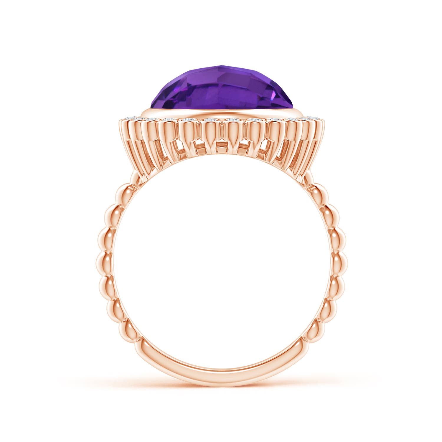 AAAA - Amethyst / 5.01 CT / 14 KT Rose Gold