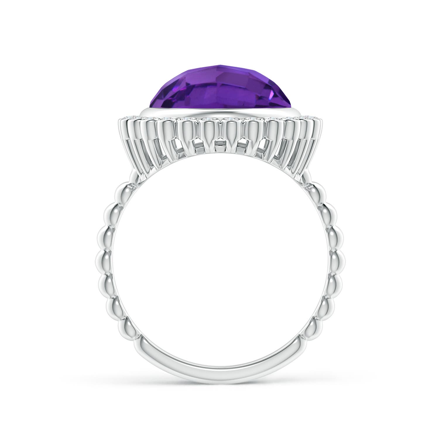 AAAA - Amethyst / 5.01 CT / 14 KT White Gold