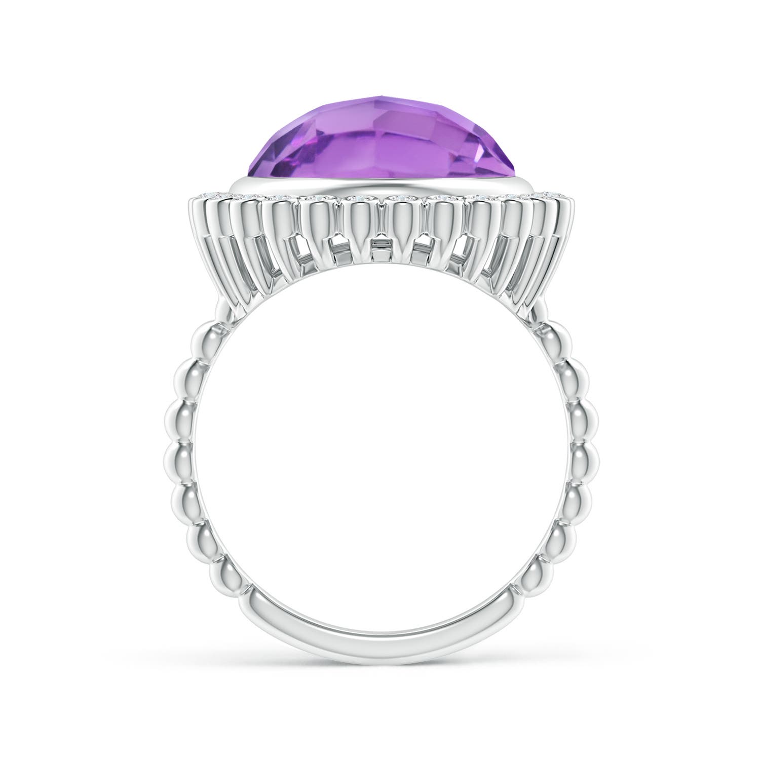 A - Amethyst / 5.71 CT / 14 KT White Gold