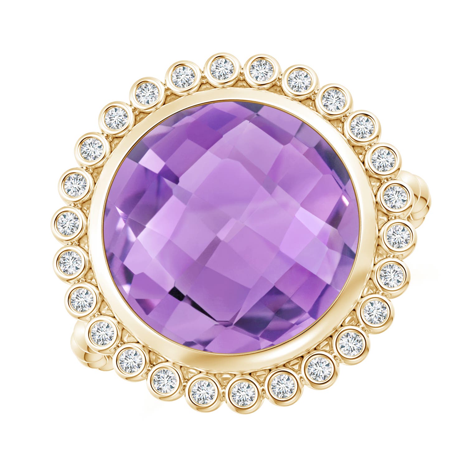 A - Amethyst / 5.71 CT / 14 KT Yellow Gold