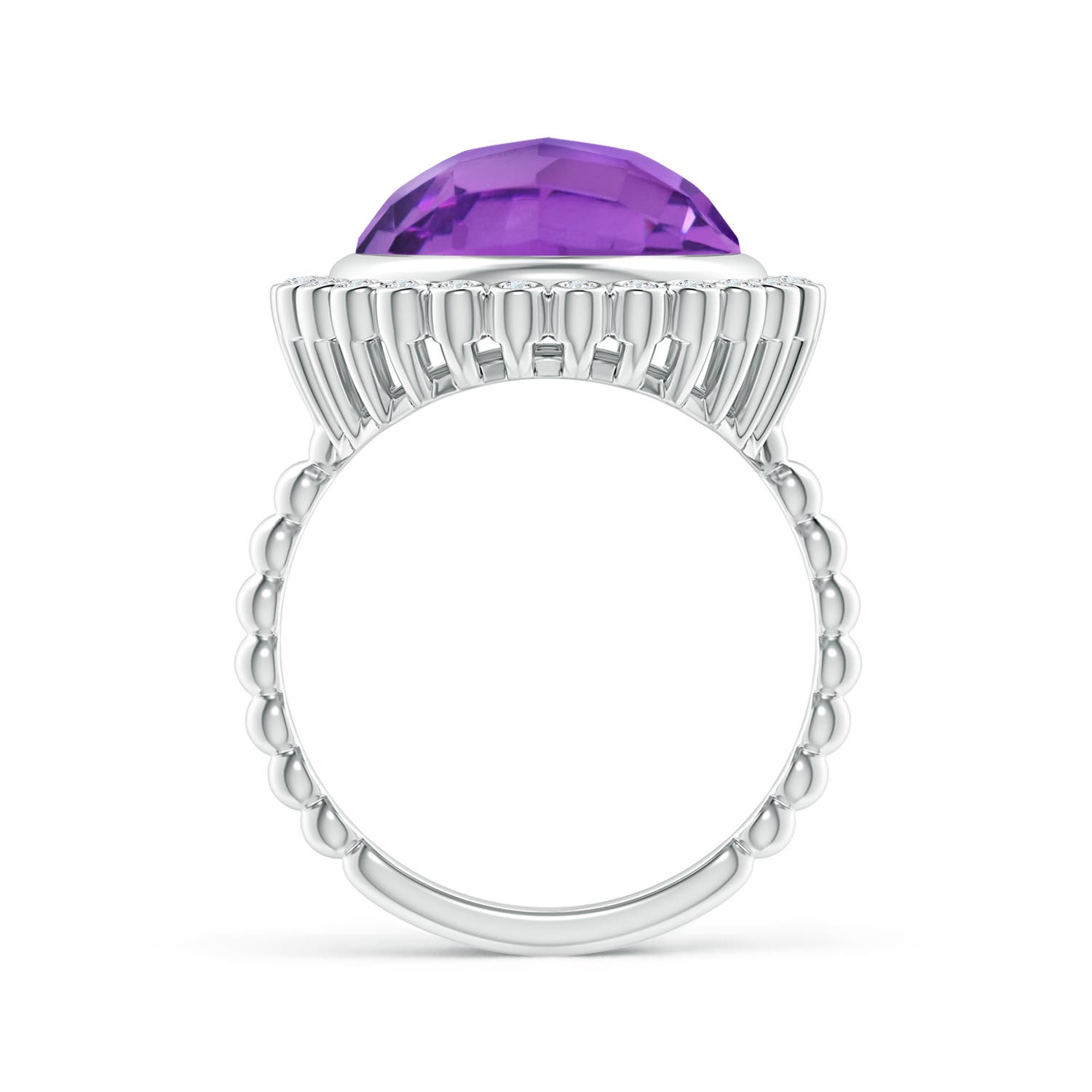 AA - Amethyst / 5.71 CT / 14 KT White Gold