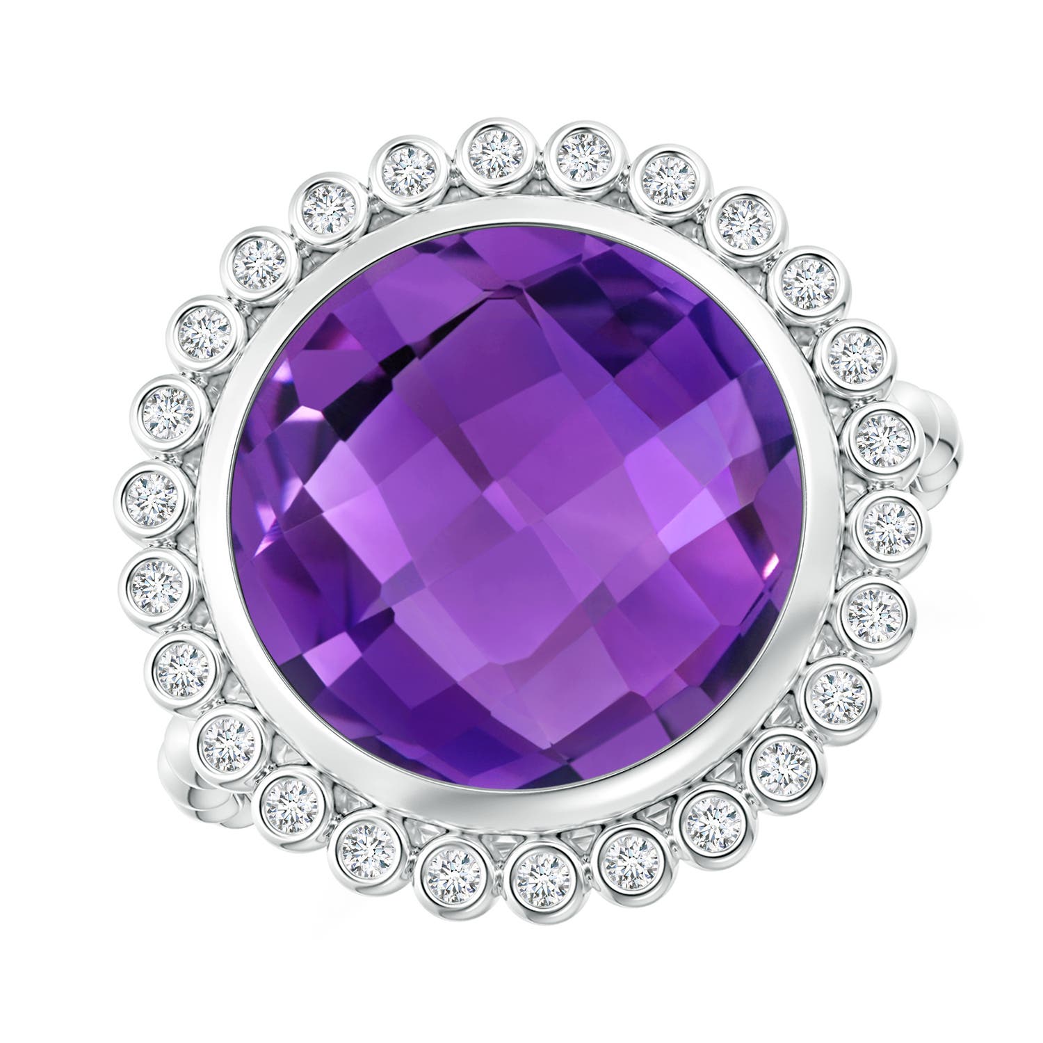 AAA - Amethyst / 5.71 CT / 14 KT White Gold