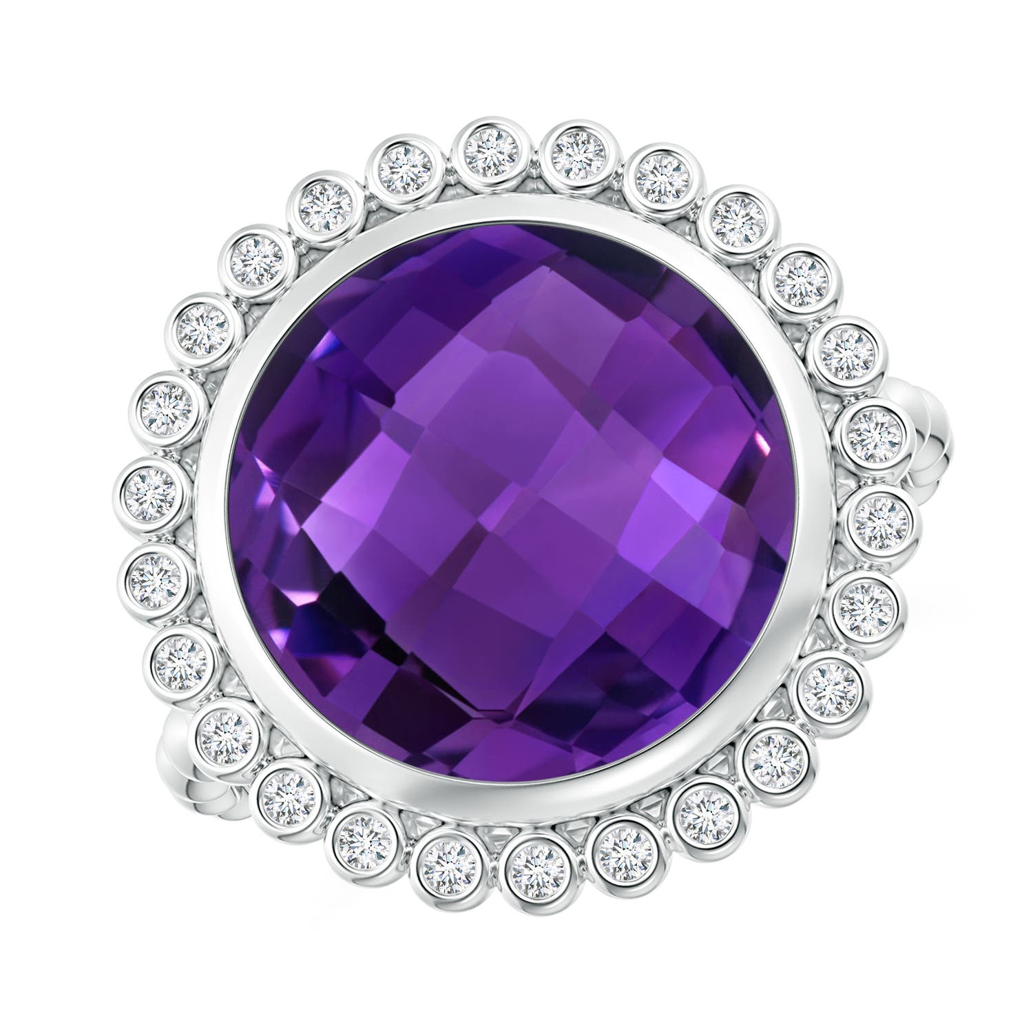 AAAA - Amethyst / 5.71 CT / 14 KT White Gold