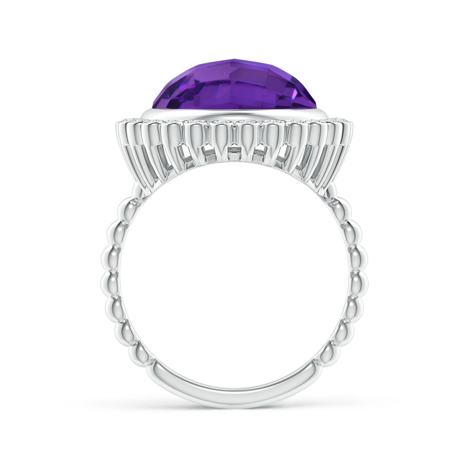 AAAA - Amethyst / 5.71 CT / 14 KT White Gold