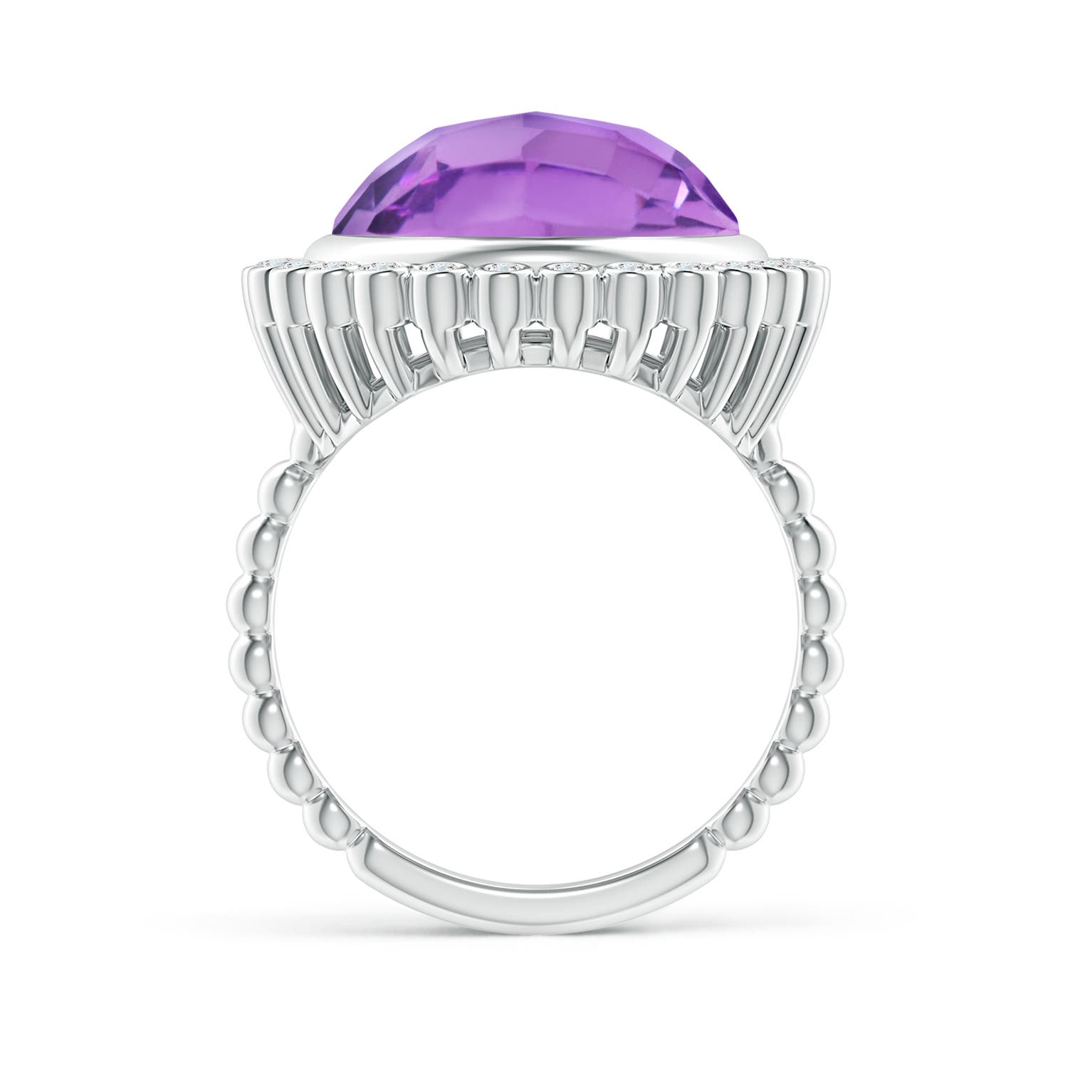 A - Amethyst / 8.16 CT / 14 KT White Gold